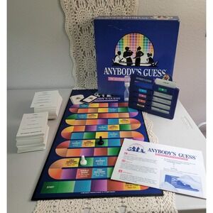 Anybody's Guess Board 1990 Party Team Game complete. Guesses Worth Points.